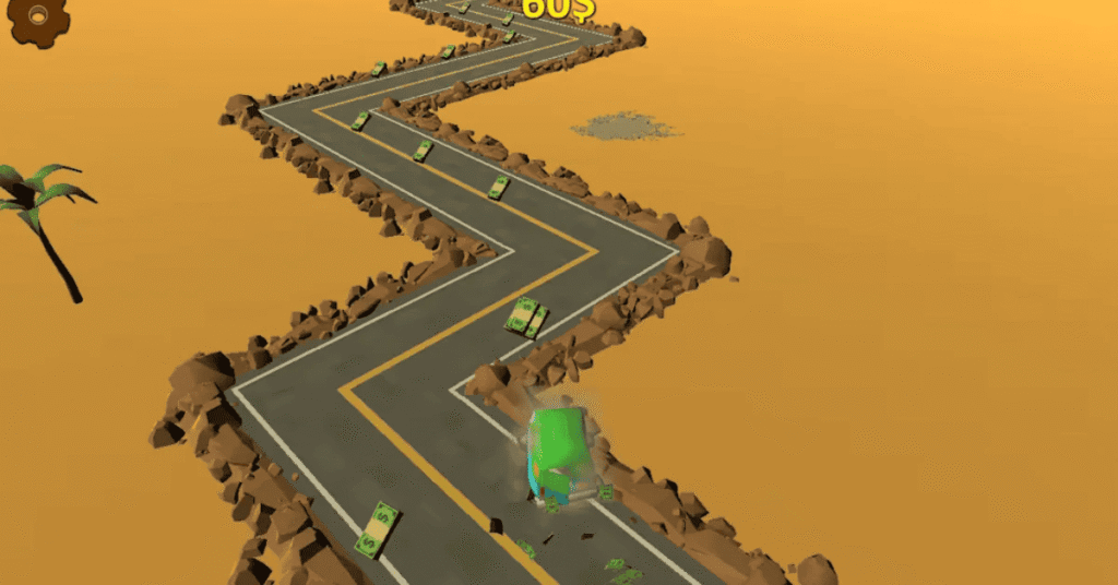 Highway Getaway ZigZag Blocky Car Free Download
